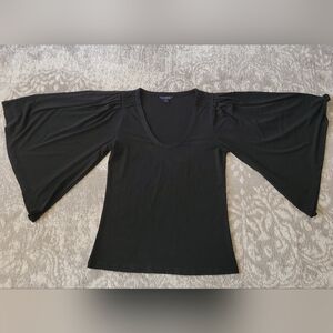 Banana Republic Black Balloon Short Sleeve Top, Size S